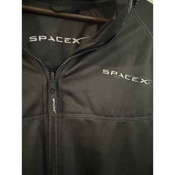 SPACEX - Men’s Black Full Zip Softshell Polyester Jacket - Size XL - Picture 3 of 8